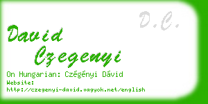 david czegenyi business card